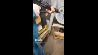 Shooting a sporting rifle converted to .22LR with a binary trigger